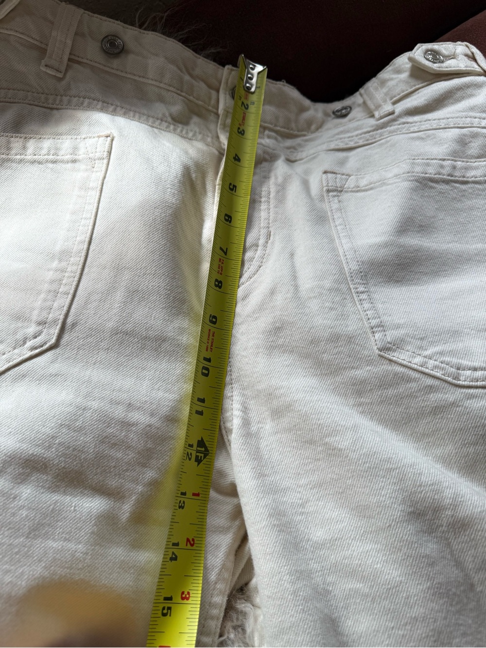 We The Free Free People Cream Boyfriend High-Waisted Wide-Leg Jeans - Picture 7 of 10